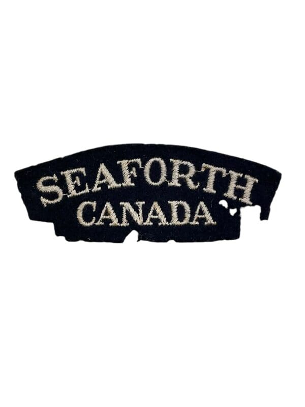 WW2 Canadian Seaforth Highlanders Starch Back British Made Shoulder Title Single