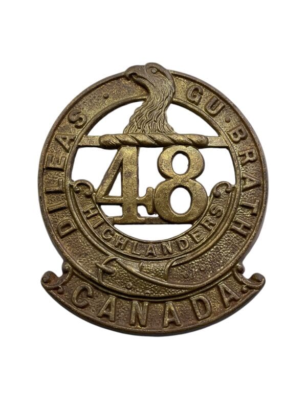 WW1 Canadian CEF 15th Battalion 48th Highlanders Cap Badge