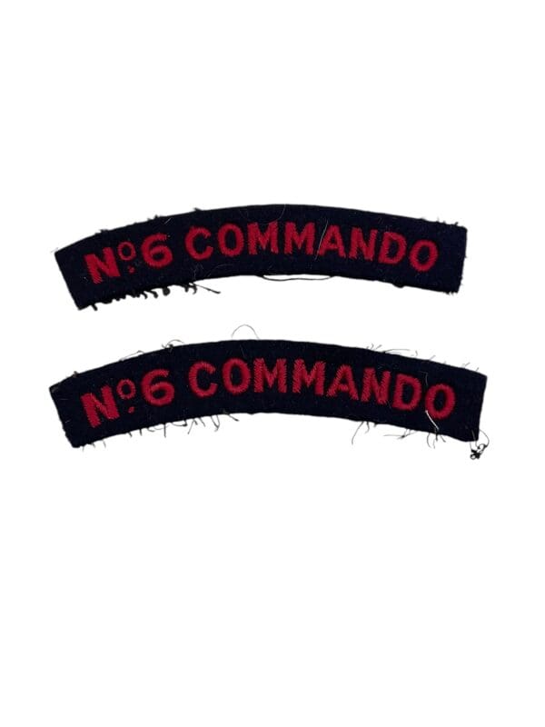 British 6 Commando Shoulder Titles Insignia Pair