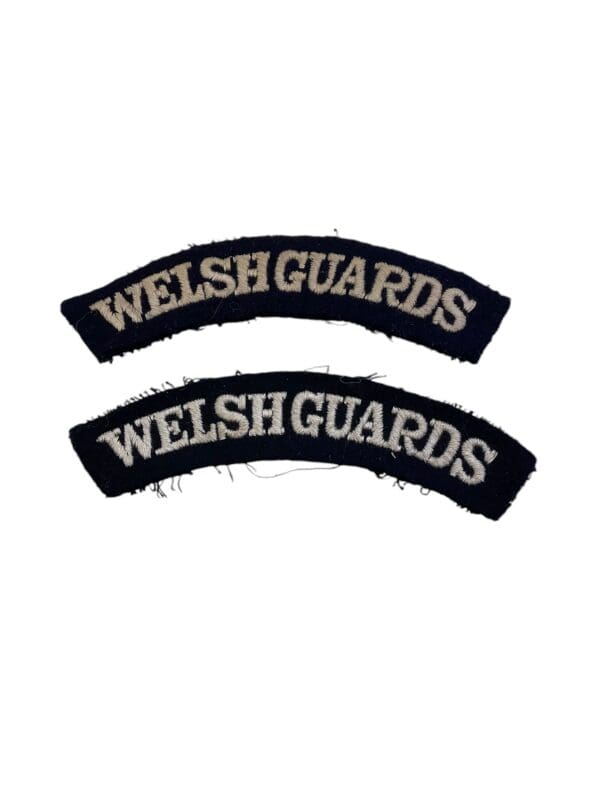 British Welsh Guards Shoulder Titles Insignia Pair