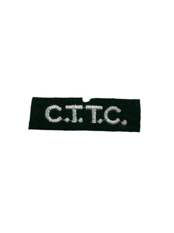 WW2 Canadian Technical Training Corps CTTC Patch Insignia