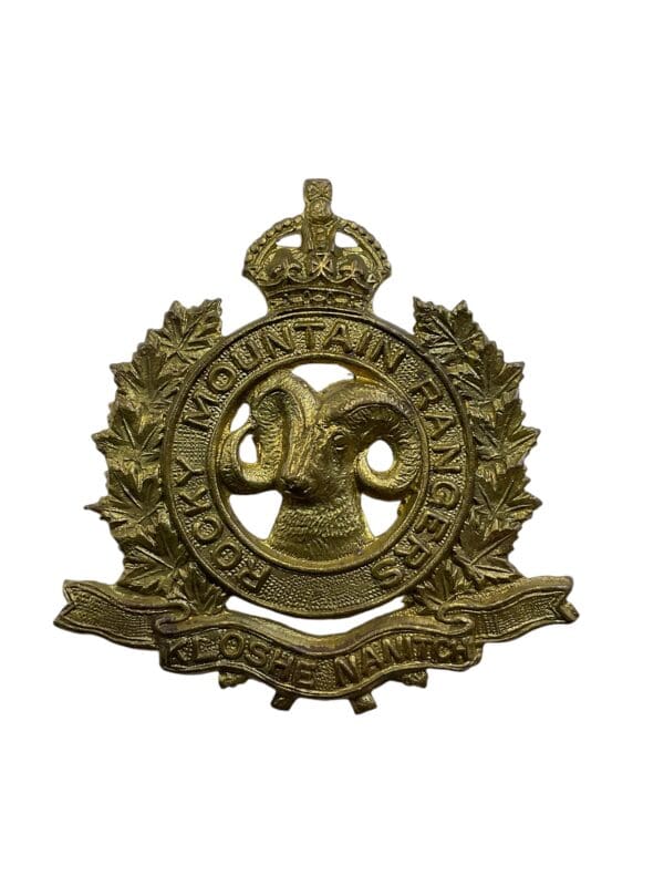 WW2 Canadian Rocky Mountain Rangers Cap Badge