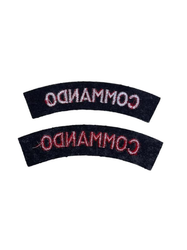 British Royal Navy RN Commando Shoulder Titles Insignia Pair