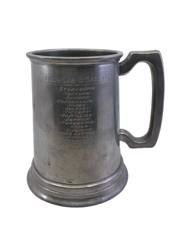 Canadian Navy RCN Officers Presentation Pewter Mug Douglas Samson