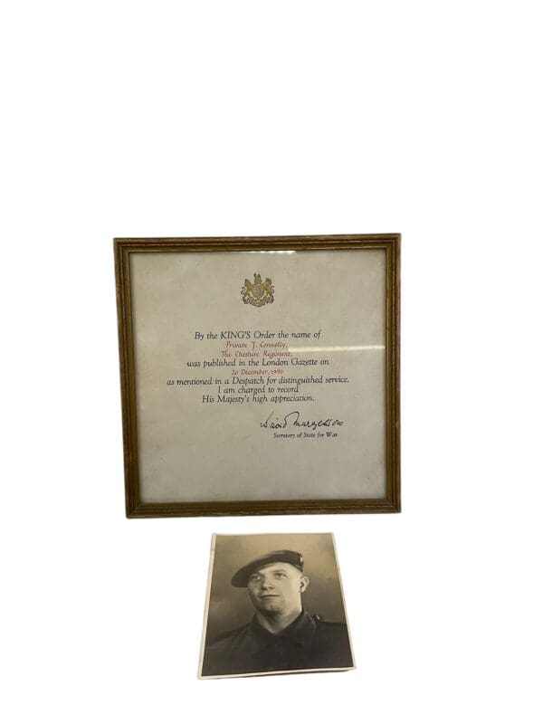 WW2 British Cheshire Regiment Soldiers Service Pay Book Photos and MID Certificate Dunkirk POW - Image 5