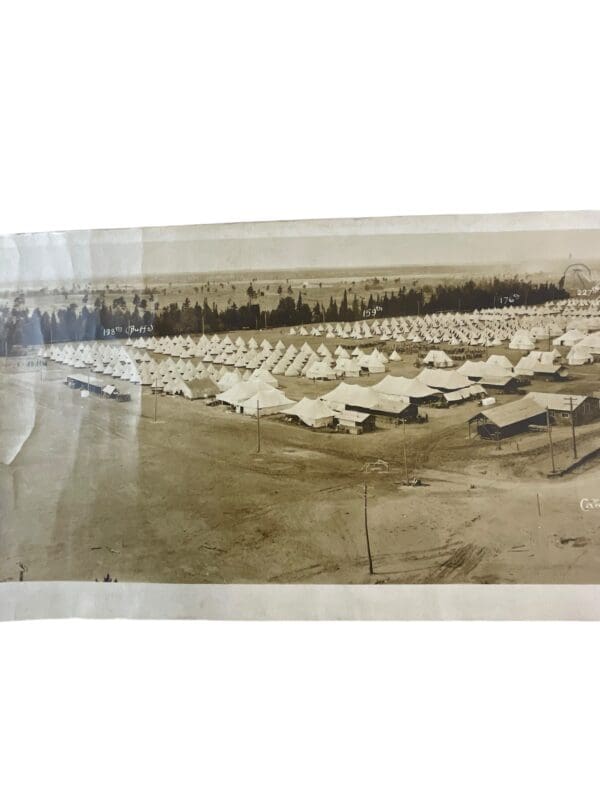 WW1 Canadian CEF Camp Borden Battalion Tent Lines 1916 Yard Long Photo - Image 7