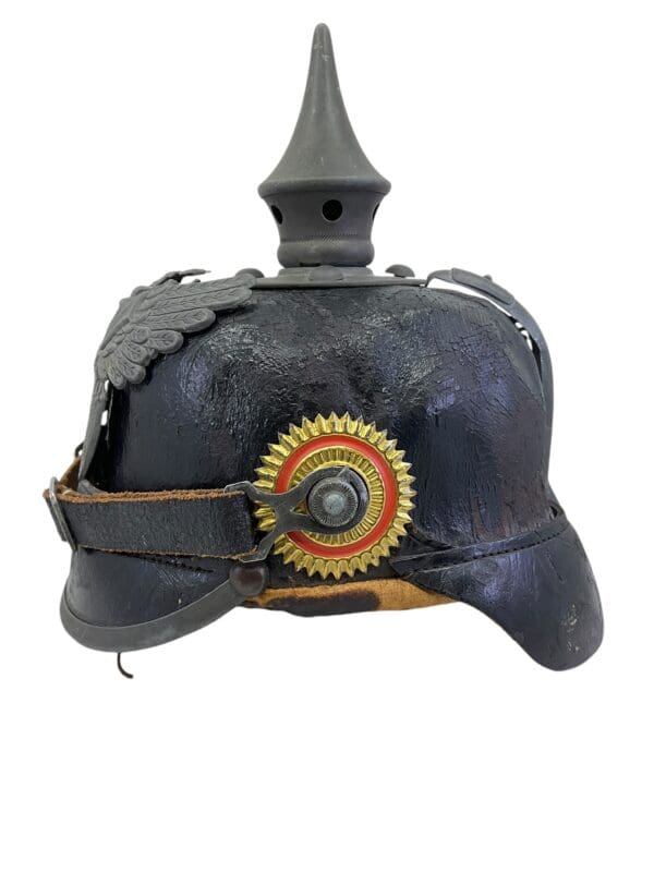 WW1 Imperial German Baden Pickelhaube M15 Spiked Helmet IR 170 - Image 4