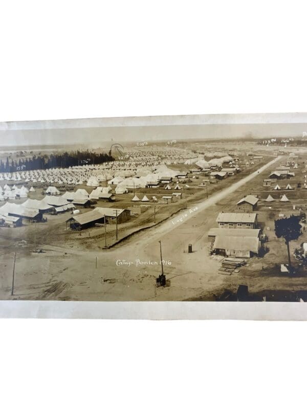 WW1 Canadian CEF Camp Borden Battalion Tent Lines 1916 Yard Long Photo - Image 8