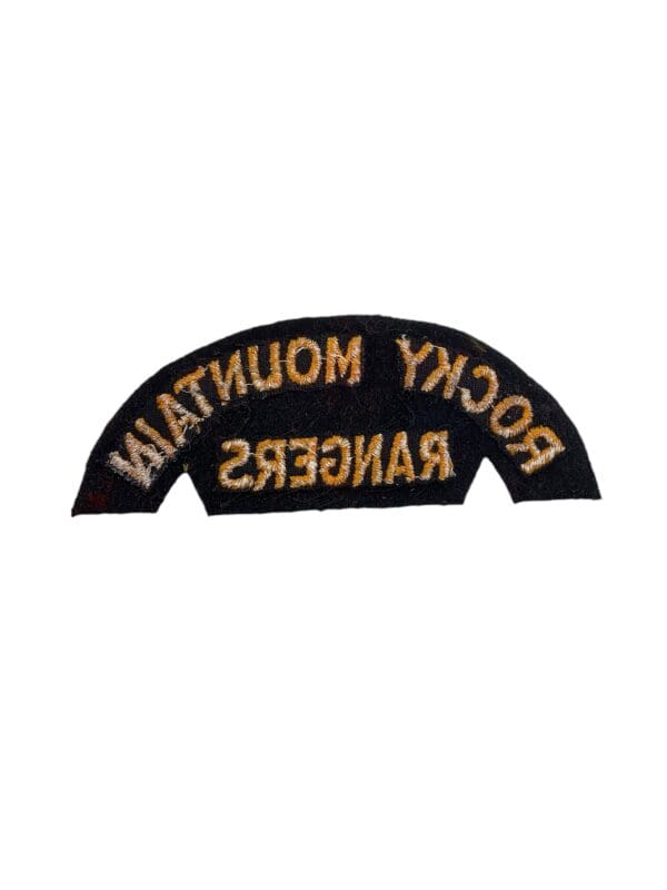 WW2 Canadian Rocky Mountain Rangers Shoulder Title Insignia Single - Image 2