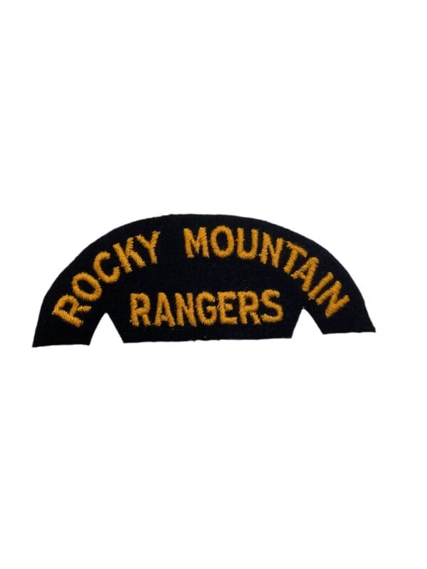 WW2 Canadian Rocky Mountain Rangers Shoulder Title Insignia Single