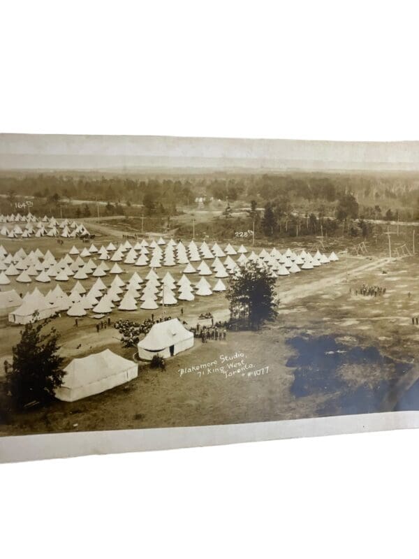 WW1 Canadian CEF Camp Borden Battalion Tent Lines 1916 Yard Long Photo