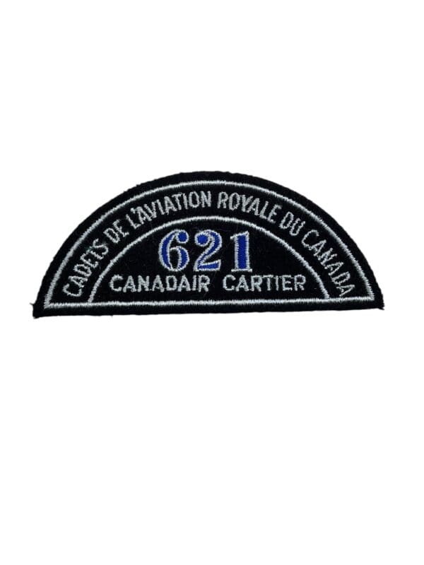 Royal Canadian Air Cadets 621 Squadron Canadair Cartier Shoulder Title Patch