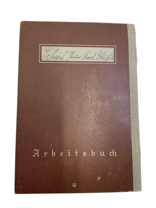 WW2 German Arbeitsbuch Employment Record Book - Scharf - Image 3