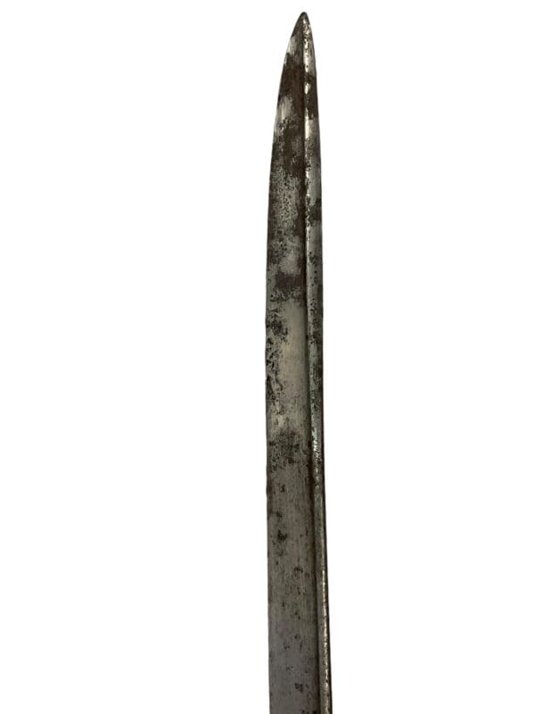 French Napoleonic Navy Officers Sword with Scabbard Bone Handle 26 Inch Blade - Image 12