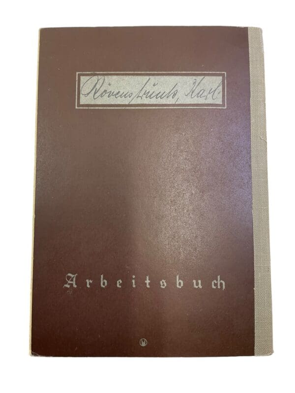 WW2 German Arbeitsbuch Employment Record Book - Noueusfrink - Image 3