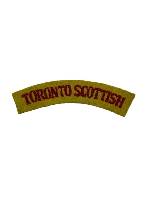 WW2 Canadian Toronto Scottish Shoulder Title Insignia Single