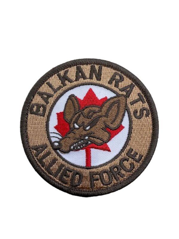 Canadian Forces RCAF Balkan Rats Allied Force Squadron Crest Patch