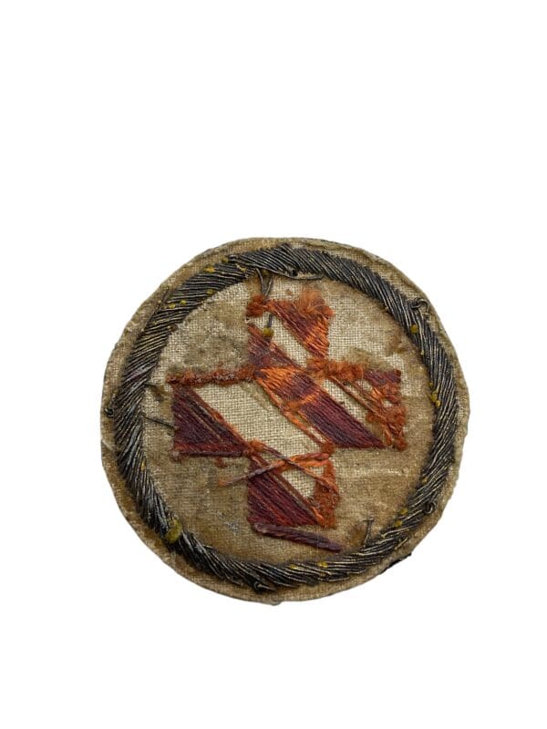 WW1 British RAMC Volunteer Silver Wreath Medical Orderly Patch - Image 2