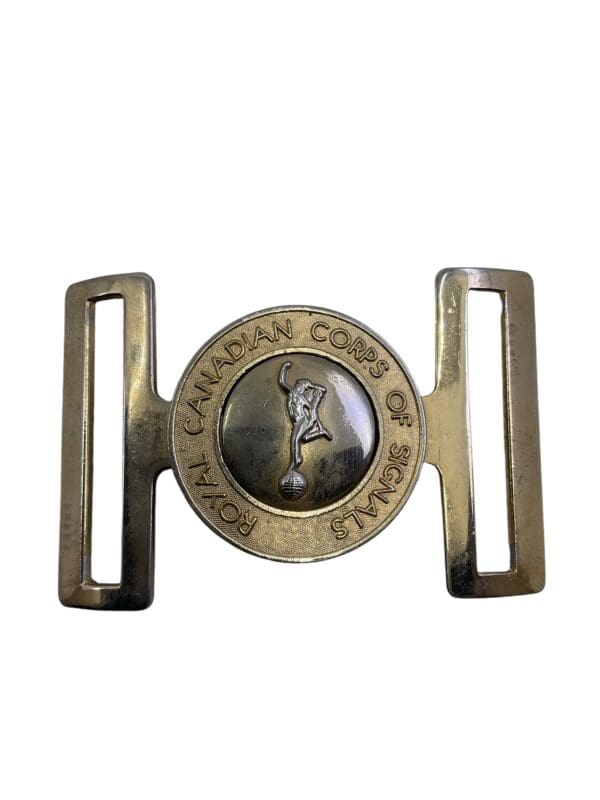 Royal Canadian Corps of Signals RCCS Brass Belt Buckle