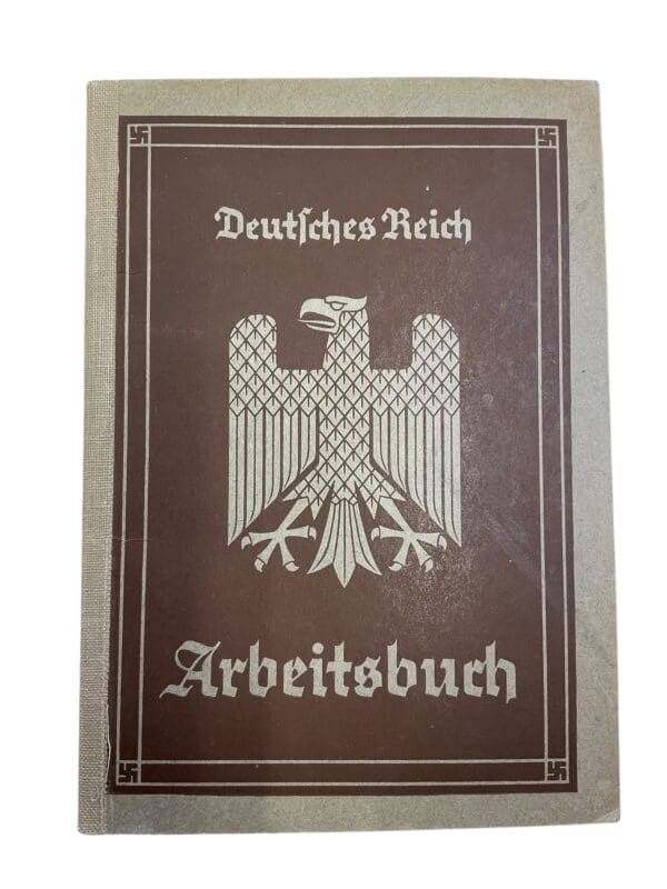 WW2 German Arbeitsbuch Employment Record Book - Wenzel