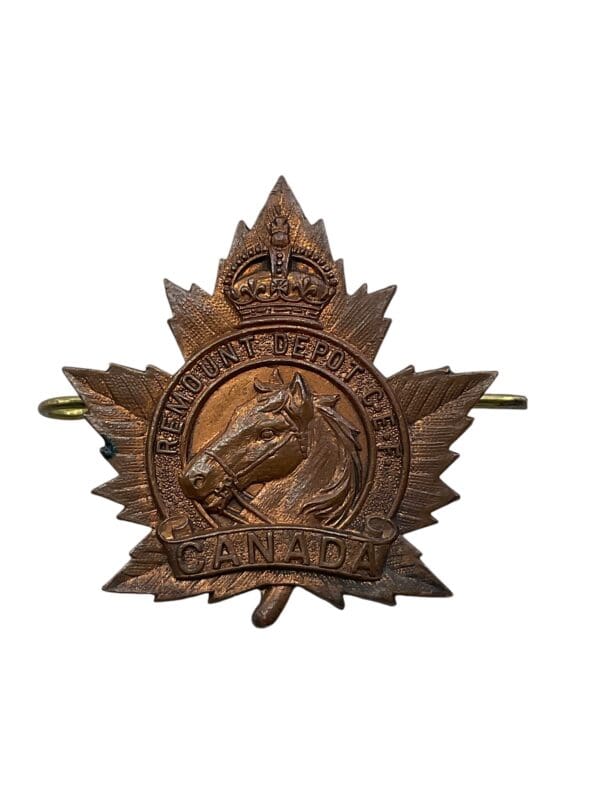 WW1 Canadian CEF Remount Depot Cap Badge