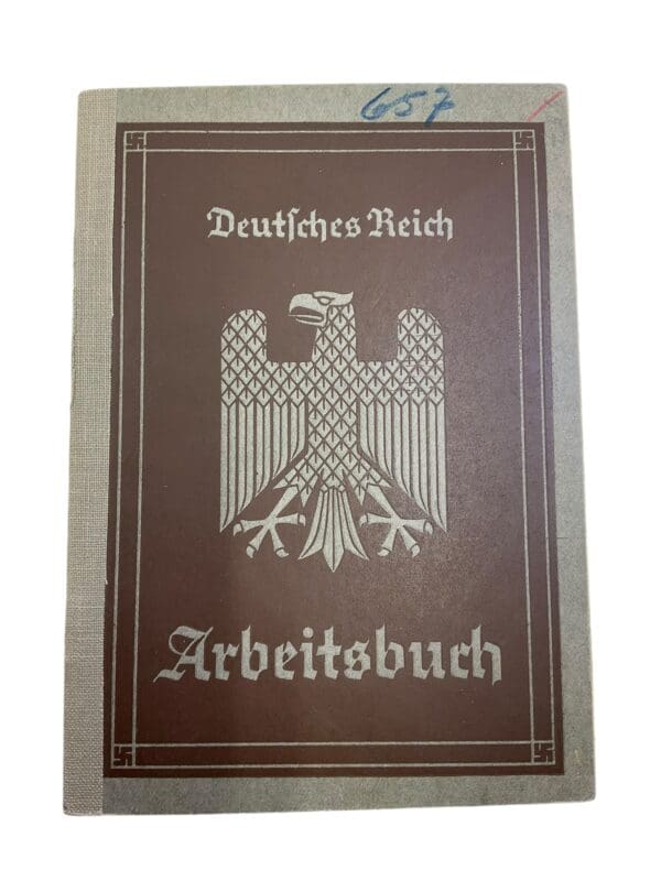 WW2 German Arbeitsbuch Employment Record Book - Zapp