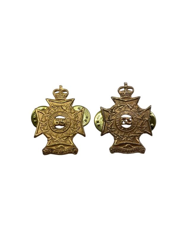 Canadian Forces 65th Fusiliers Mont Royal Collars Insignia Pair