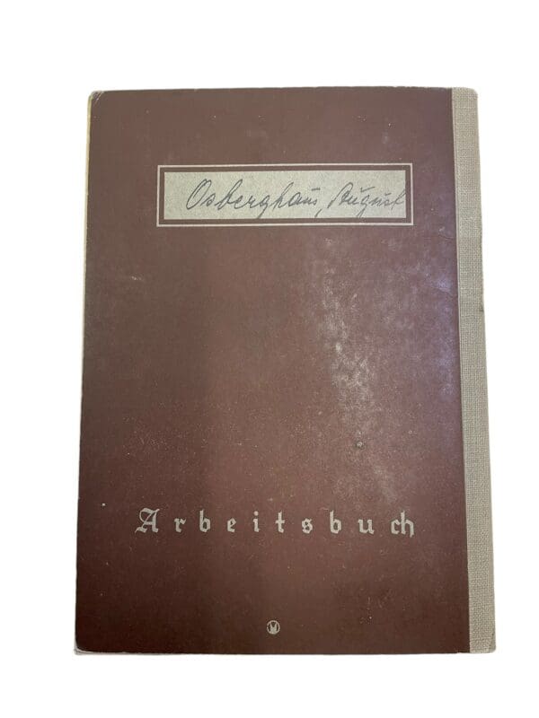 WW2 German Arbeitsbuch Employment Record Book - Osberghaus - Image 3