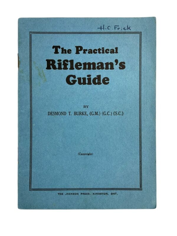 Pre WW2 Canadian US Practical Riflemans Guide Reference Book