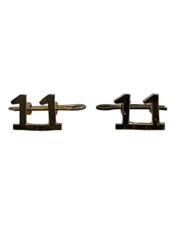 WW1 Canadian CEF 11th Battalion Shoulder Numbers Insignia Pair