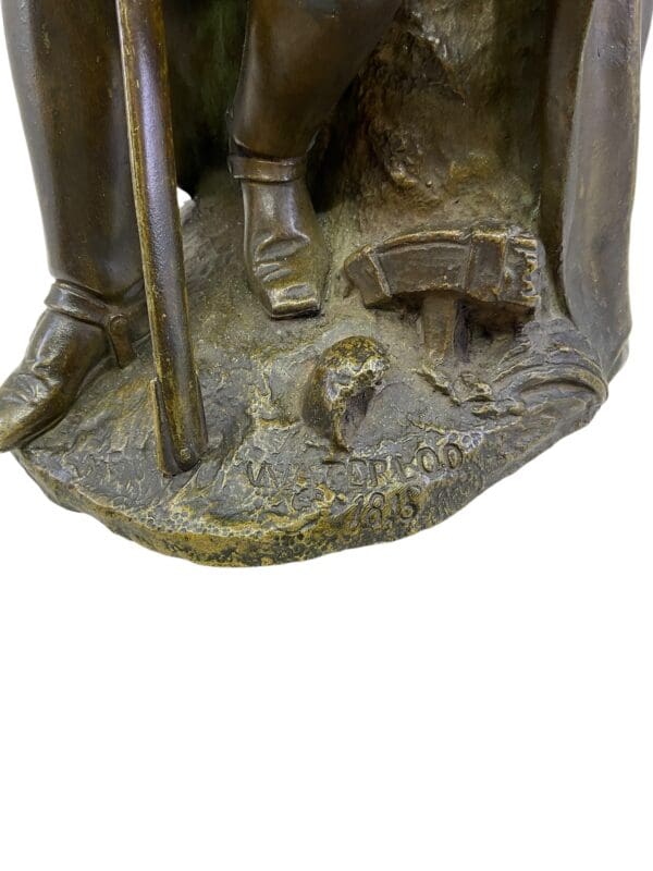 French Napoleonic Bronze Cuirassier Statue Waterloo Théodore Gechter 13.5 Inches - Image 13