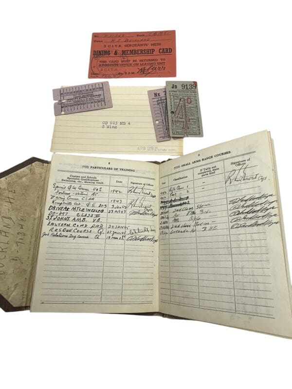 WW2 Canadian Soldiers Service Pay Book Victoria Rifles of Canada