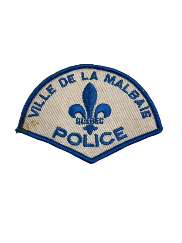 Canadian Quebec Ville De La Malbaie Police Patch