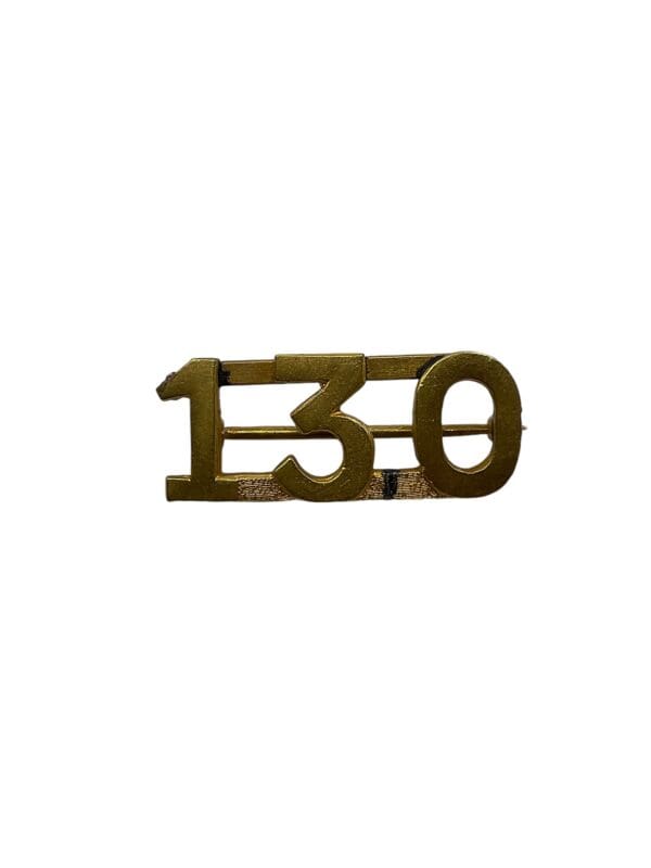 WW1 Canadian CEF 130th Battalion Shoulder Numbers Insignia Single