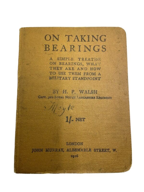 WW1 British BEF On Taking Bearings Compass Use Manual 1916 Dated