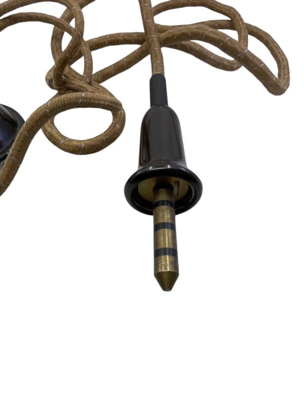 WW2 British Canadian RCAF Type 21 Microphone with Wiring and Bell Plug - Image 7