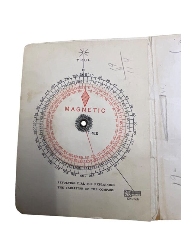 WW1 British BEF On Taking Bearings Compass Use Manual 1916 Dated - Image 3