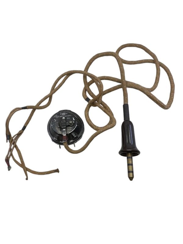 WW2 British Canadian RCAF Type 21 Microphone with Wiring and Bell Plug