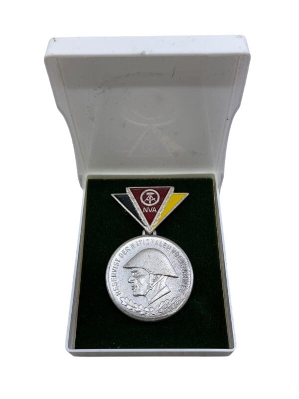 East German Army Reservist Silver Medal in Case of Issue