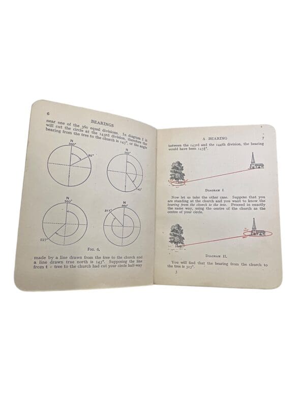 WW1 British BEF On Taking Bearings Compass Use Manual 1916 Dated - Image 5