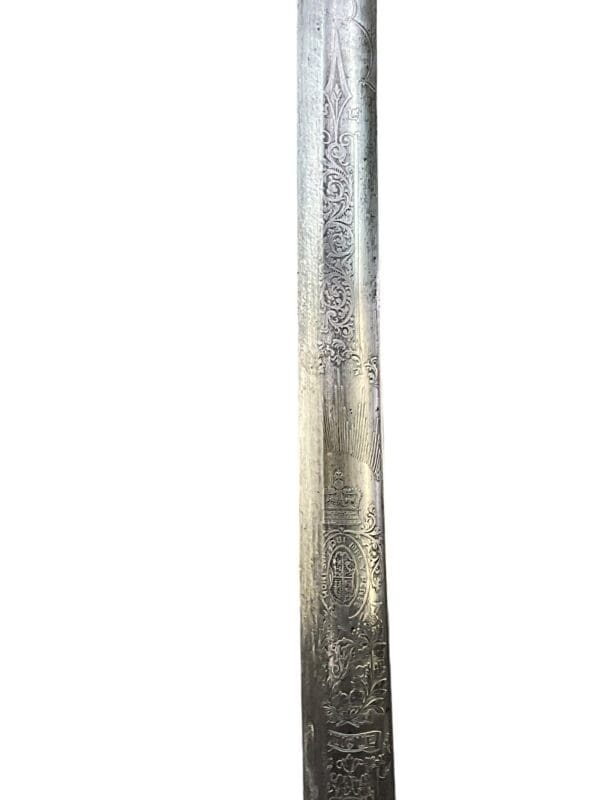 British Victorian Named Royal Artillery Generals Sword Wilkinson with Scabbard - Image 9