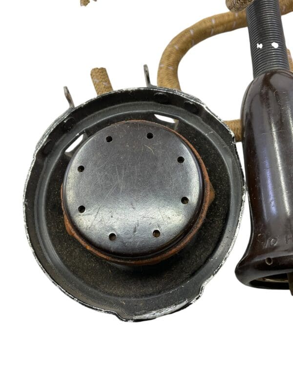 WW2 British Canadian RCAF Type 21 Microphone with Wiring and Bell Plug - Image 3