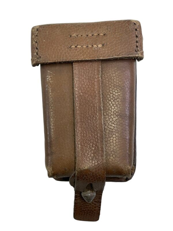 WW2 German Brown Leather Guard Ammo Pouch