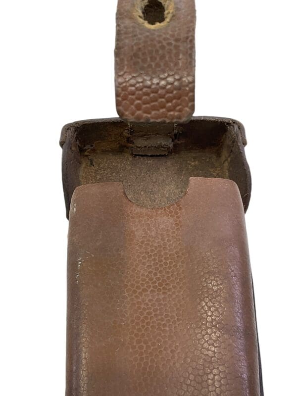 WW2 German Brown Leather Guard Ammo Pouch - Image 4