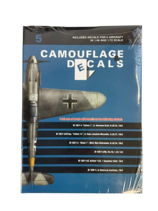 Camouflage & Decals for 6 Aircraft in 1/48 & 1/72 Scale Bf109 F-4 Reference Book