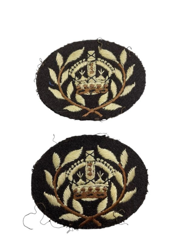 WW2 Canadian CWAC Women's Army Corps MWO Rank Insignia Pair