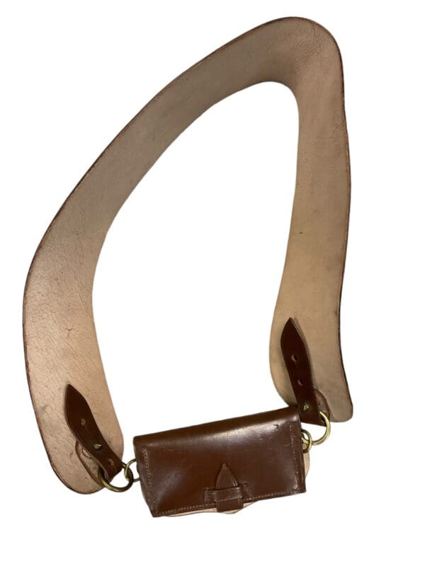 British Brown Leather Cavalry Cross Belt and Pouch