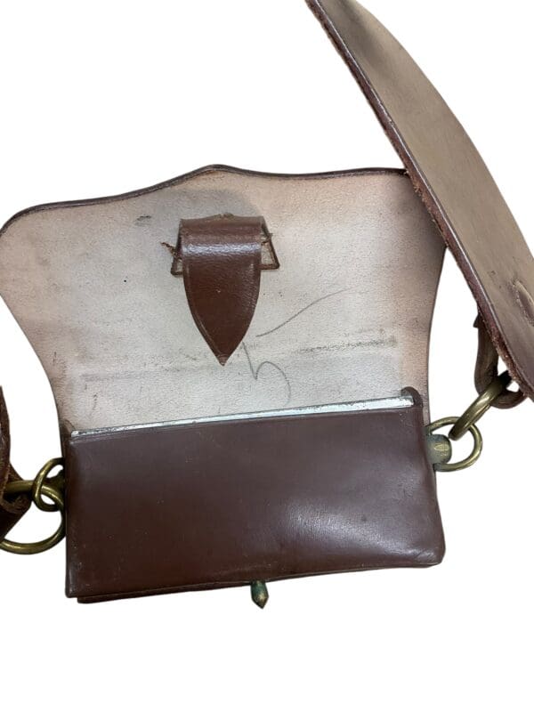 British Brown Leather Cavalry Cross Belt and Pouch - Image 6