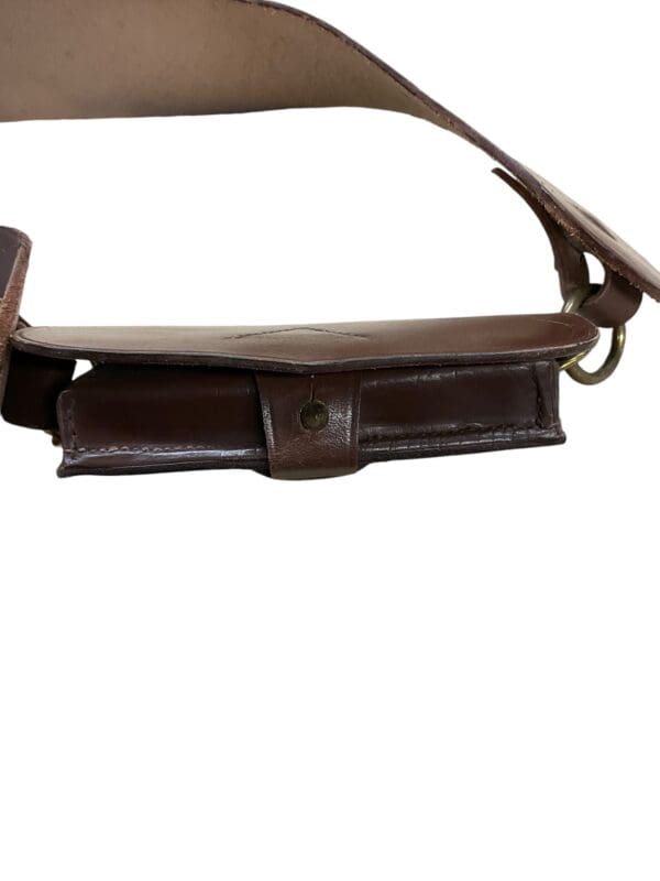 British Brown Leather Cavalry Cross Belt and Pouch - Image 3