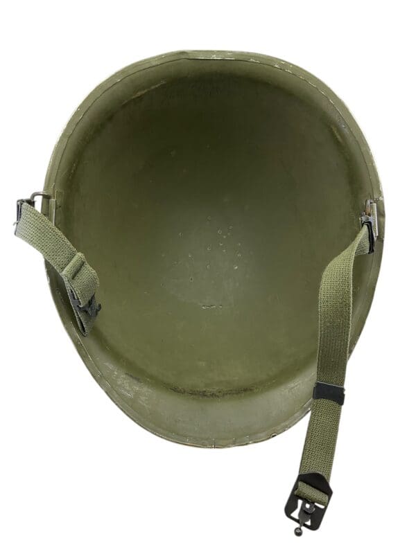 WW2 Korean War US Steel Helmet Front Seam Swivel Bale Westinghouse Liner - Image 6